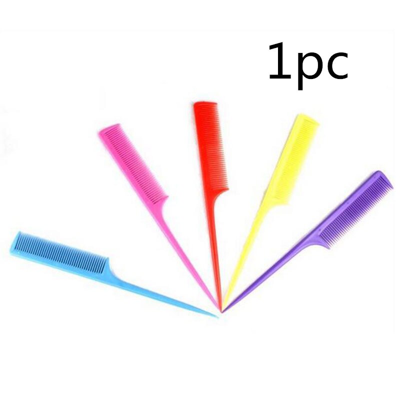 1 Pc Kapper Kleurrijke Staart Kam Sharp End Professionele Fijne Kam Split Haar Voor Schoonheid: 1pc random color