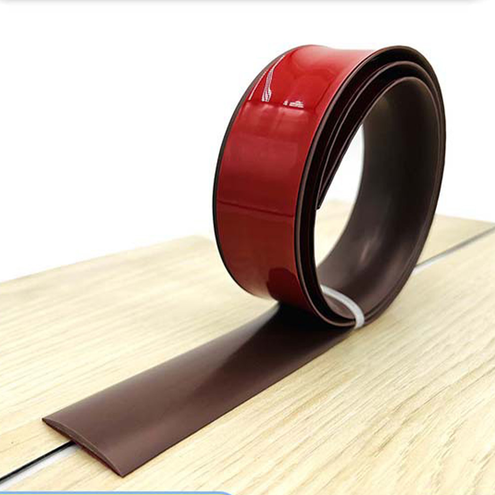 Self Adhesive PVC Flat Floor Transition Strip Laminate Floor Door Divider Strip Adjustable Door Bottom Seal Strip Weatherstrip: transparent