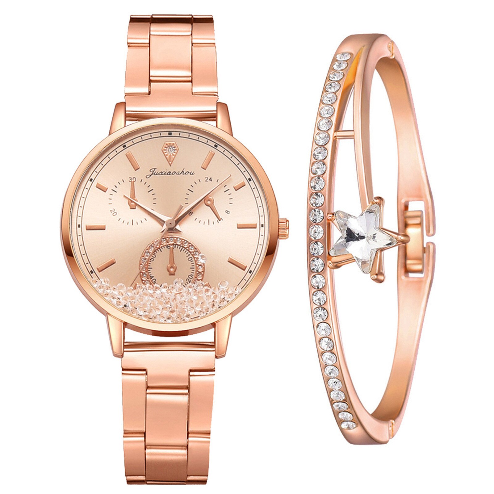 Frauen Uhr Luxus Rose Gold Uhren Damen lässig Uhr Mit Armbinde Schmuck Beste Serie Von Direkte Verkauf: D