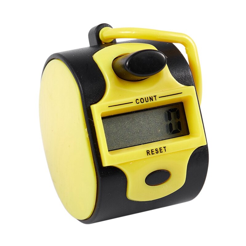 Mini 5 Digit Electronic LCD Display Digital Hand tally counter Yellow