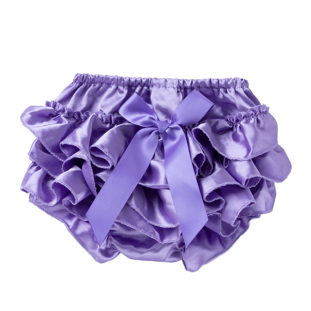 Baby Girls Boys Clothes Shirt Autumn Toddler Baby Infant Girl Bowknot Ruffle Bloomer Nappy Underwear Panty Diaper free ship: Purple / 6M