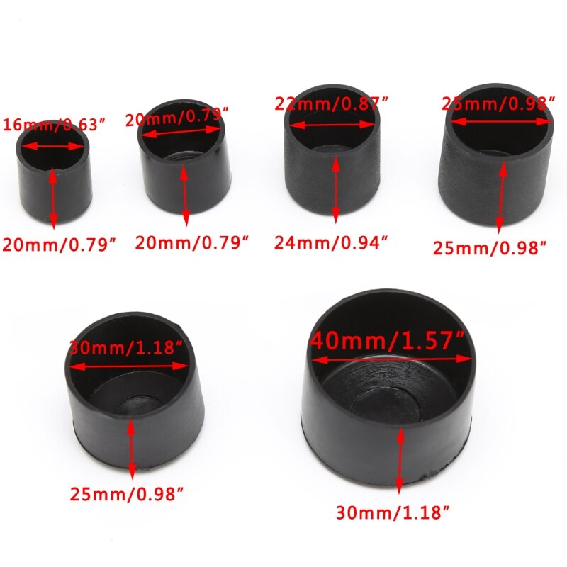 4x Gummi Stuhl Zwinge Anti kratzen Möbel Füße Bein Boden Schutz Kappen