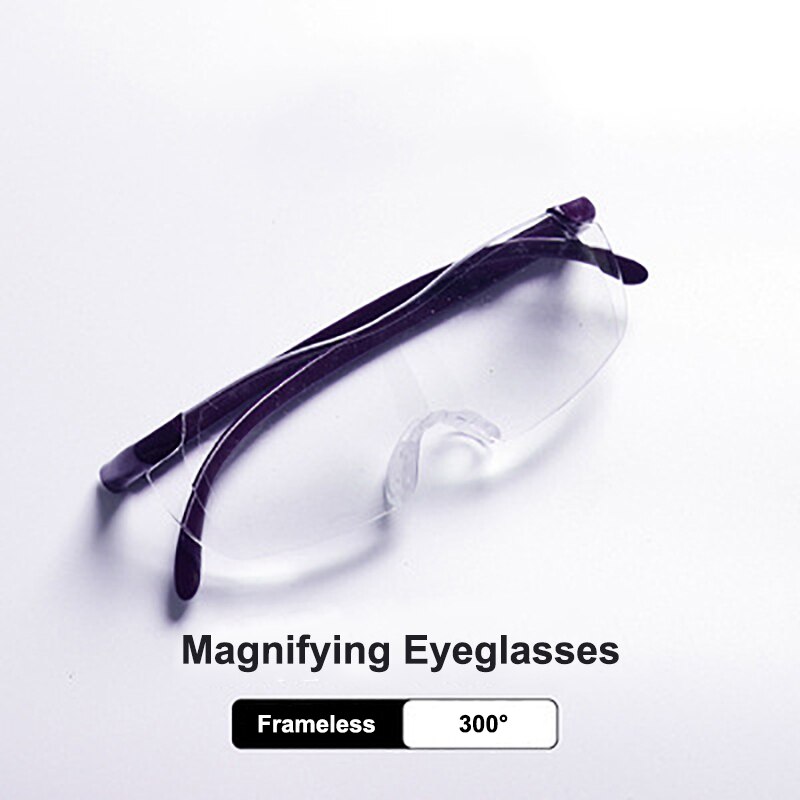1.6X Magnifying Reading Glasses Flameless Lightweight Eyewear Magnifier 250 Degree Vision Lens for The Elderly Toiletry Kits: Purple