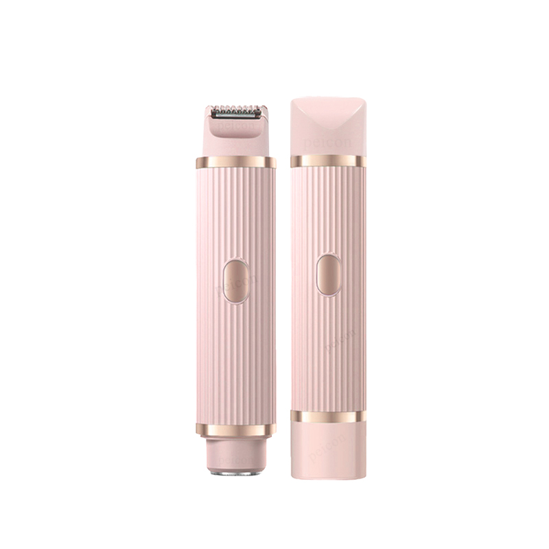 Bartrasierer für Frauen, Bikini, Unterarm, weiblicher Trimmer, wasserdicht, Haarentfernung, Epilierer, Elektrorasierer, 2-in-1-Gesichtsrasierer für Damen: Rosa