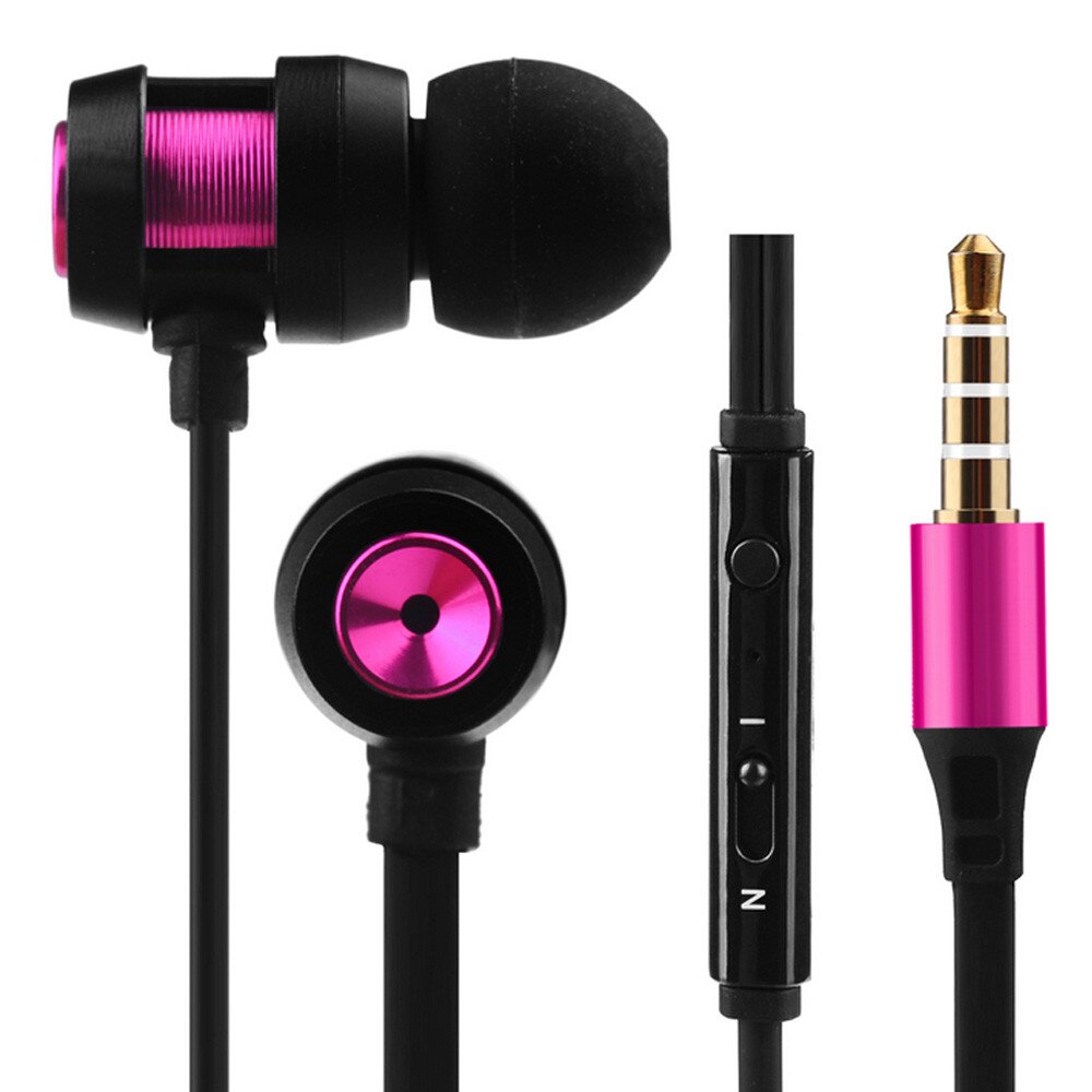 Hiperdeal Super Bass Stereo In-Ear Oortelefoon Sport Headset Voor Iphone7: Hot pink