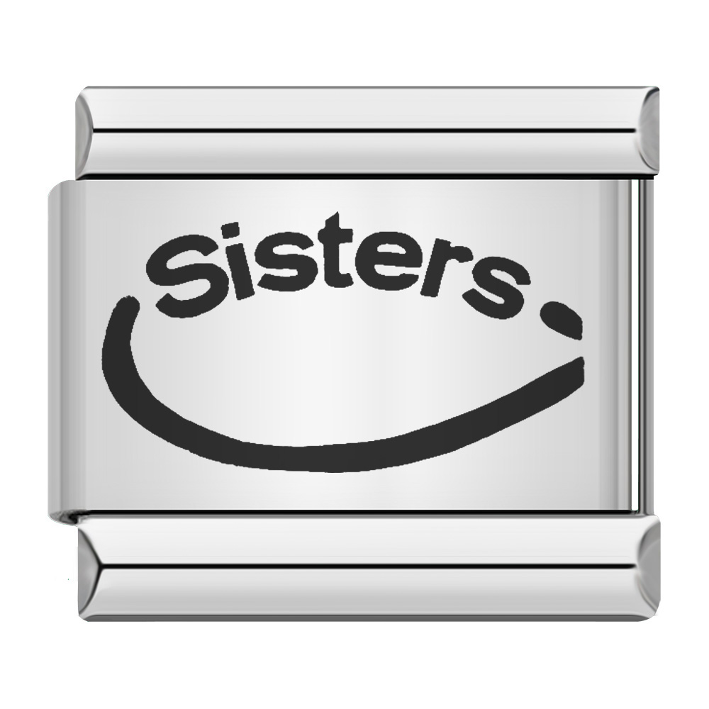 BestFriend Lovers Footprints I Love series Italian Charm Modular Links Fit 9mm Bracelets Stainless Steel Jewelry DIY Hand Making: Imitation Rhodium Plated