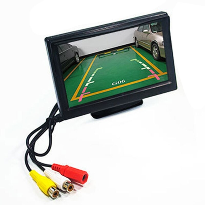 5 Inch Auto Omkeren Monitor Lcd High Definition Digitale Scherm 2 Way Video Input Auto Parking Achteruitrijcamera