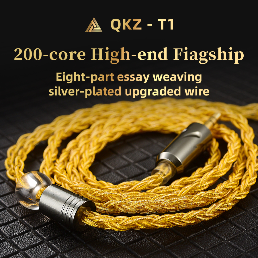 QKZ T1 8 Core TC Silver Plated Use For ZXD ZXN ZXT VK4 Pro ZX2 ZAX2 ZX3 ZX1 ZXK Hifi Earphone Update Cable MMCX/2Pin Connector