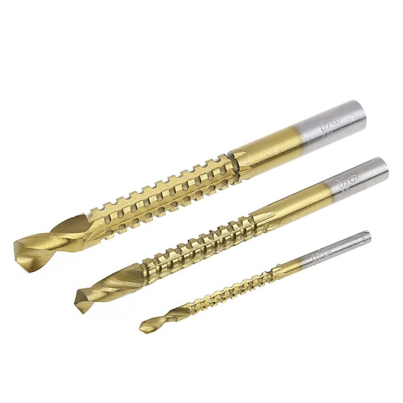 6 Pcs/Set HSS Steel Titanium Coated Step Drill Bit Hole Cutter 4-32mm Metal Tool