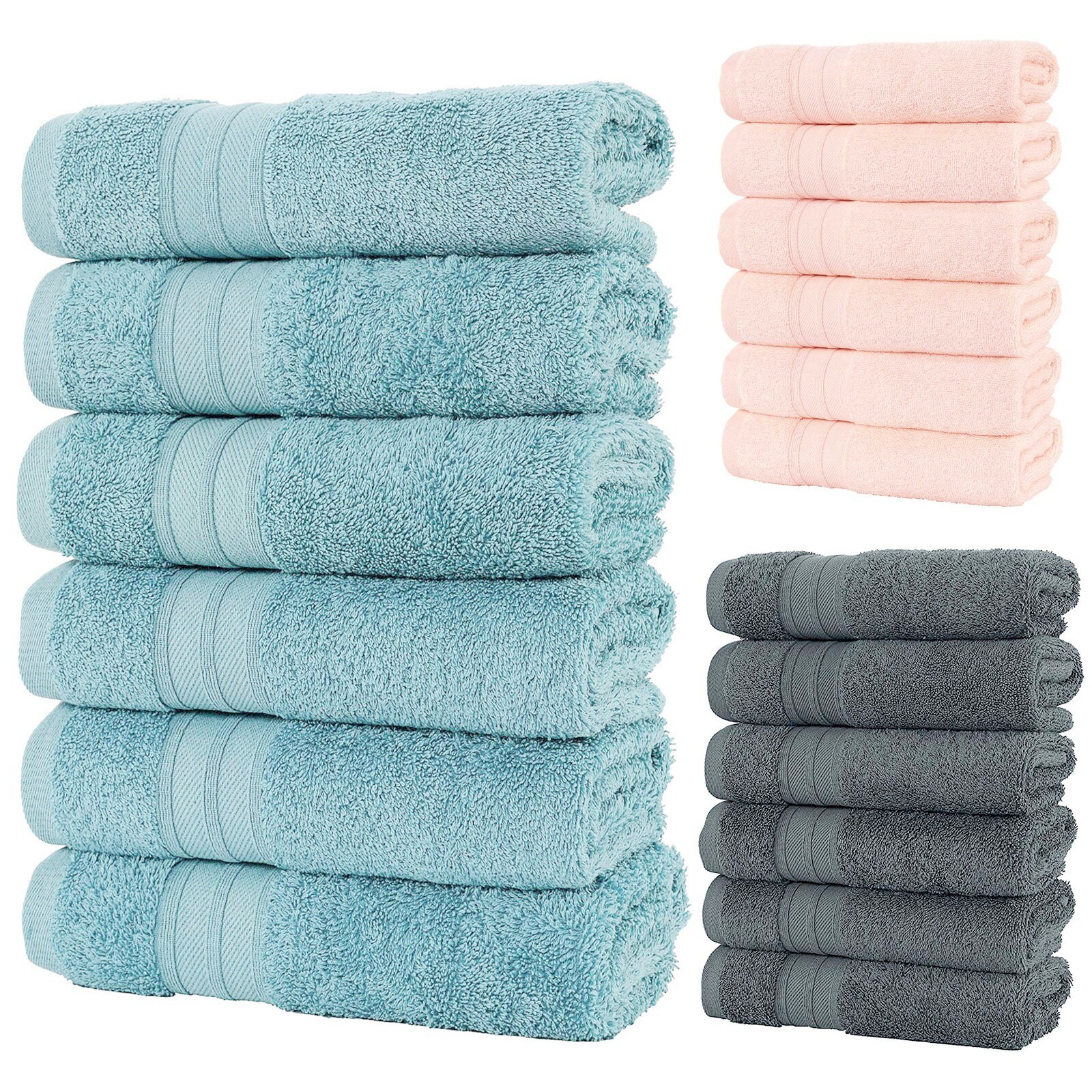 6Pc Japanse Puur Katoen Super Absorberend Grote Handdoek Gezicht/Badhanddoek Dikke Zachte Handdoeken Comfortabele Multicolor Handdoeken