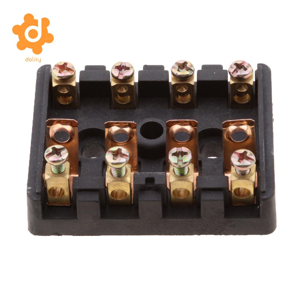 Universal Car 4 Ways Screw Down Fuse Block Box Holder for European GBC Fuse