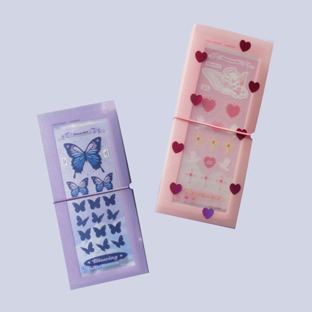 Pegatina de 30 ranuras para almacenamiento, libro de pegatinas, archivador, carpeta, folleto, tarjeta Idol, pegatinas decorativas transparentes, Stora M6W9