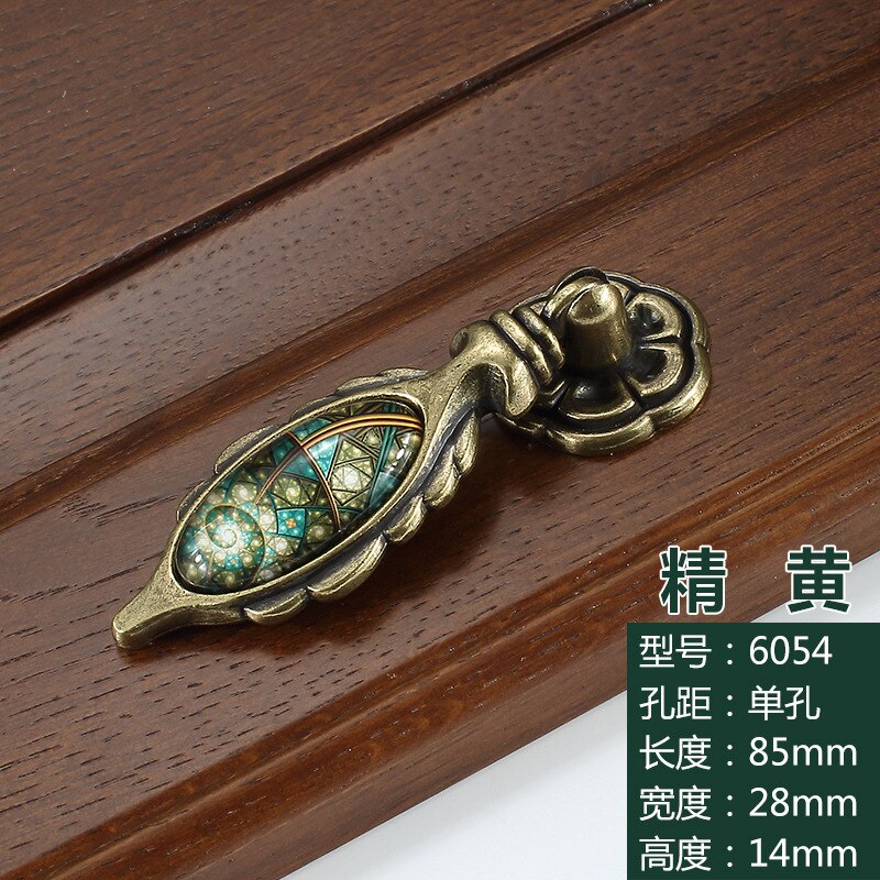 Vintage Tür Griffe Retro Bronze Küche Kabinett Knöpfe und Griffe Möbel Schrank Schrank Griff Schrank Schublade Knöpfe Zieht: Green-E