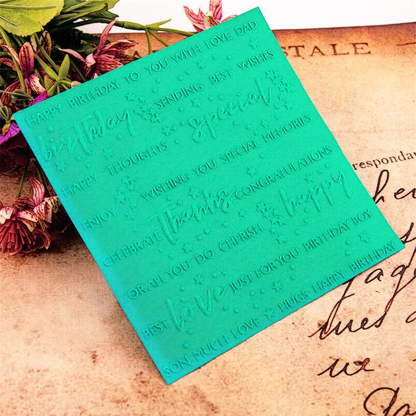 Plastic Embossing Folde 6x6 Inch Love Cad Patten Pape