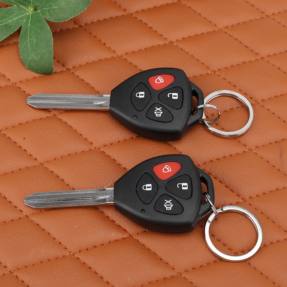 12V Car Vehicle Burglar Alarm Keyless Lock Entry Security System For Toyota 2 Remotes