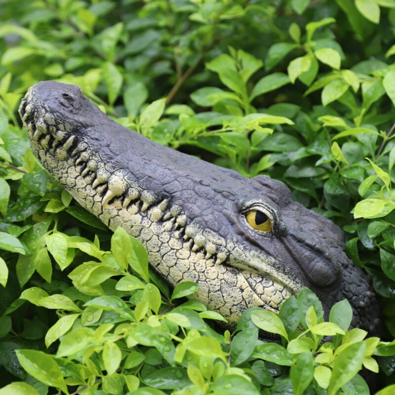 Outdoor Floating Crocodile Head Pond Pool Garden Alligator Water Features Decorations Pool Ornament