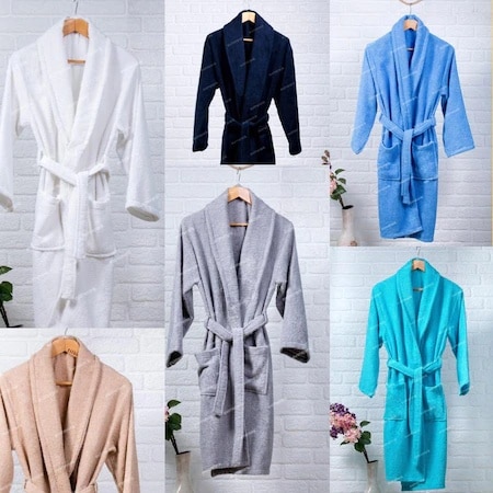 Evimerenk Men&#39;s Bathrobe 100% Cotton