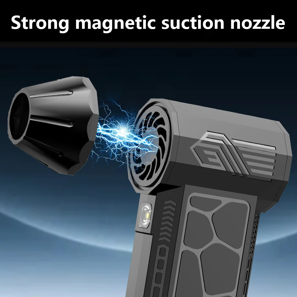 Draadloze hogesnelheidsföhn voor motorfietsen 130000 RPM, hand in hand draagbare stofverwijdering en reiniging/drogen op regenachtige dagen