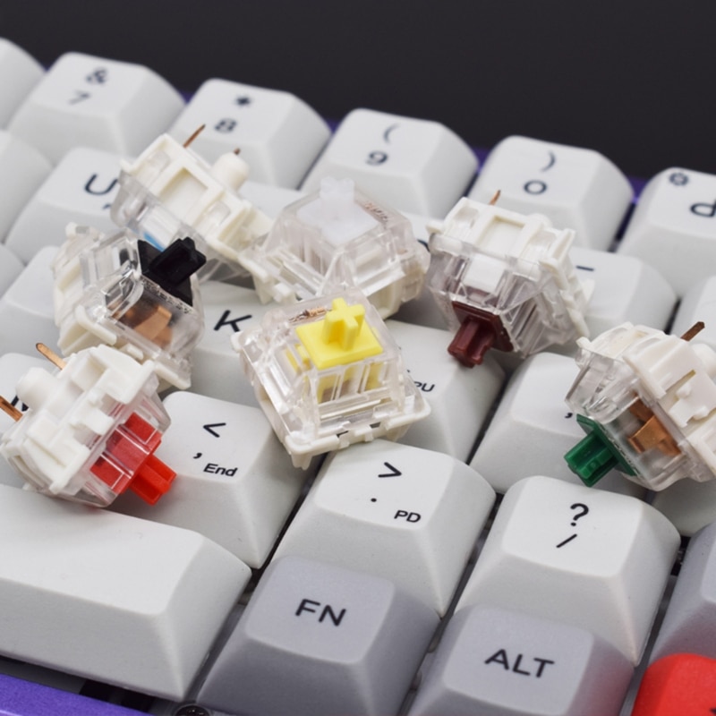 Gateron 3 pin switches sort rød brun blå klar grøn gul smd led gateron switch til mekanisk keyboard fit mx  gk61