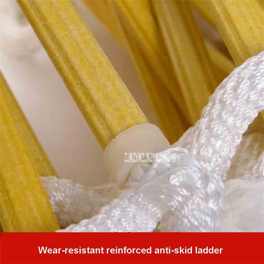 5M Upgrade Escape Ladder Wear-resistant Reinforced Anti-skid Soft Ladder Fire Inspection Rope Ladder 18-20MM (1-2nd floor)