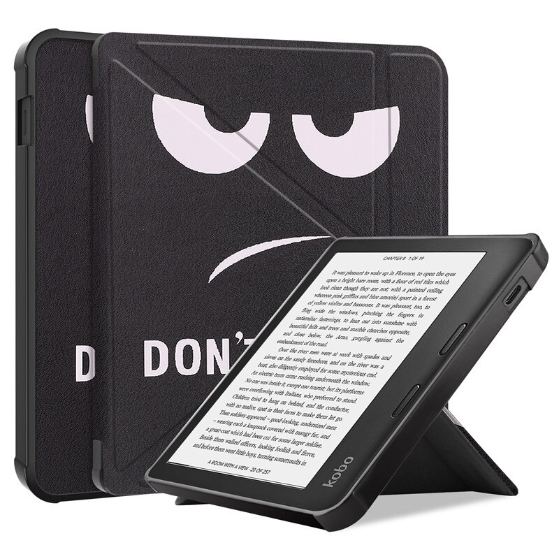 For KOBO Libra 2 Case Cover Fold PU Leather Soft TPU Back Stand Shookproof Cover For Funda Kobo Libra 2 E-reader Smart Case: YJ