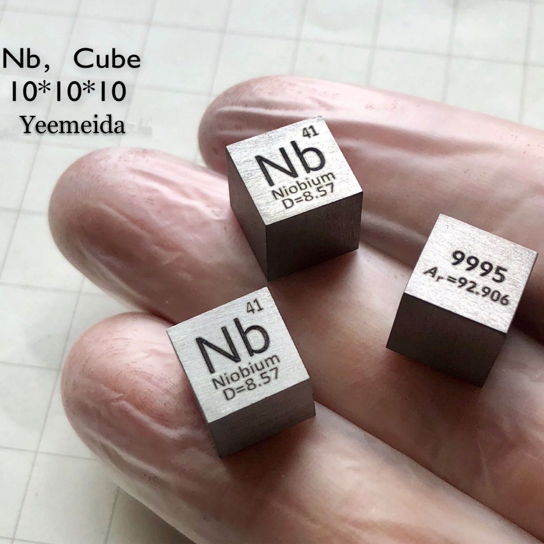 Element Cube 10Mm Pure Dichtheid Kobalt Nikkel Koper Zink Zirkonium Niobium Molybdeen Tin Tungsten Bismut Lood Antimoon Indium