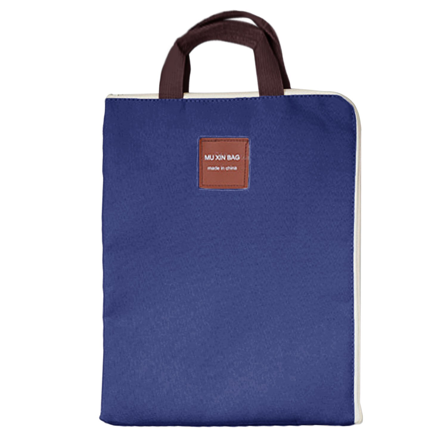 A4 Size Nylon Document Bags Organizer with Handles Waterproof for Office School Business 13inch Laptop Tablet Cell Phones: Navy Blue