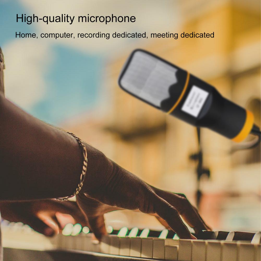 sf666 Handheld Microphone Newest Universal Noise Reduction Portable Condenser Mic with Tripod for Computer Home Meeting
