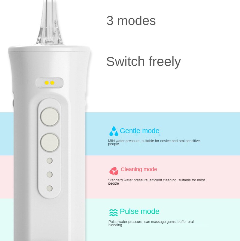 Mkocean irrigatore orale portatile ufficiale 3 modalità Flosser per acqua ricaricabile USB 170ML Flosser dentale professionale per acqua