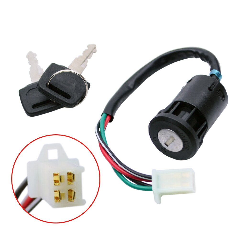 4 Wires Ignition Switch Key for Honda Yamaha Kawasaki Suzuki KTM Chinese Go Kart ATV Dirt Bike Scooter Buggy Motorcycle Parts