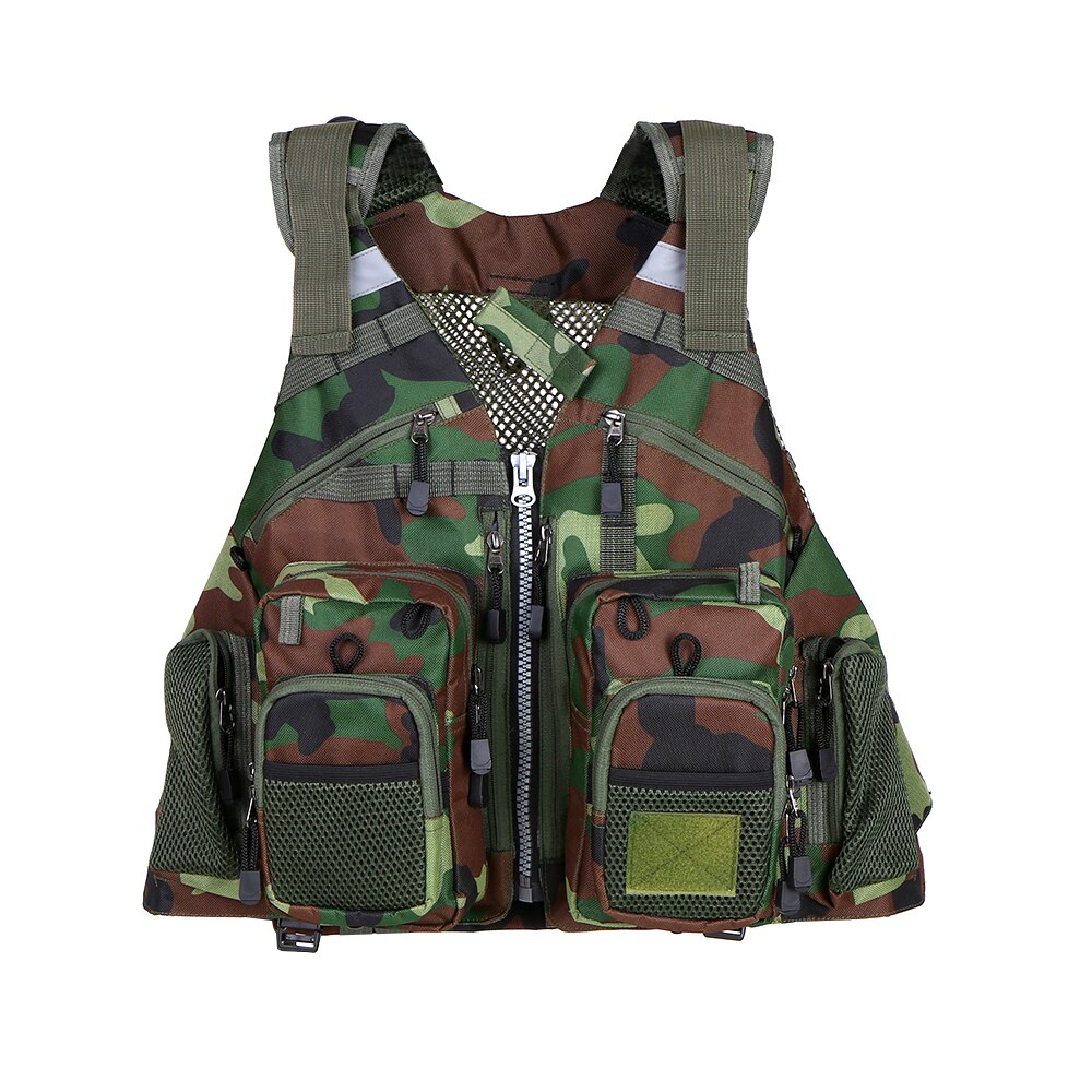 Lixada Svømmevest - 95kg Bæreevne - Polyester - Hurtig Tørring - Fiskeri, Svømning, Sejlads: Camouflage uden skum