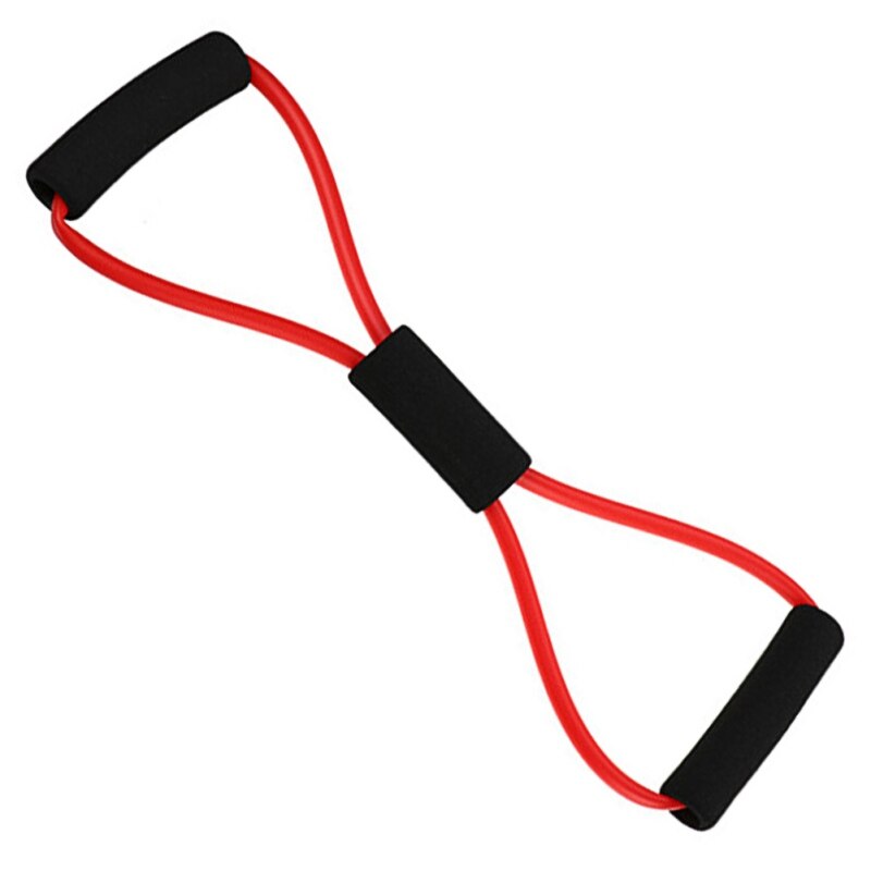 lastic bandes résistance corde Yoga 8 mot poitrine extenseur en caoutchouc tube tirer corde gymnastique Fitness entraînement musculaire: Rouge