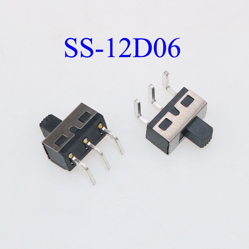 YuXi SS 12D00 SS12F15 Slide switch slide gear fluctuation band 2/3 file single double horizontal mini horizontal power supply: SS-12D06