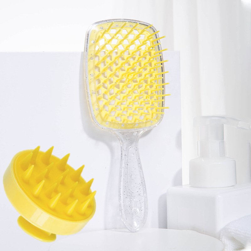 Peigne de Massage du cuir chevelu ajouré, brosse de Massage pour shampoing, pour bain, lavage des cheveux, flacon pulvérisateur, outils de Salon de coiffure, 1/2 pièces