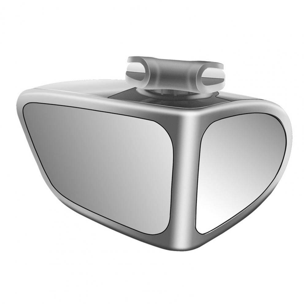 Espejo de punto ciego para coche, cristal transparente de doble cara 360 ° Espejo retrovisor izquierdo y derecho gran angular giratorio, espejo de asistencia de marcha atrás: Negro