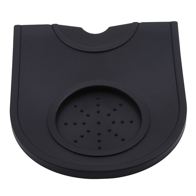 S/m maat siliconen koffiemat tamper houder espressomachine steunbasis antislip flexibele hoekmat koffie accessoires thee gereedschap: Zwart s