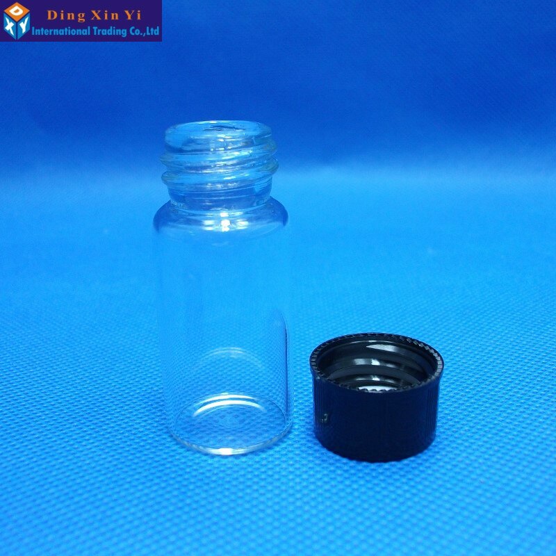 10ML10pcs/lot Glass Vials glass sample bottles Transparent Glass Bottle with cover High boron silicon bottle
