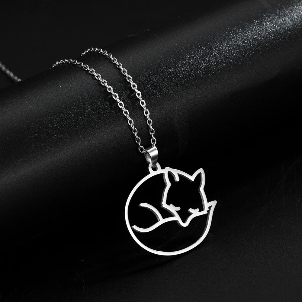 Skyrim moda lis wisiorek z motywem zwierzęcym naszyjnik ze stali nierdzewnej początkowy łańcuszek naszyjniki biżuteria letnia najlepsze życzenia dla kobiet dziewczyn