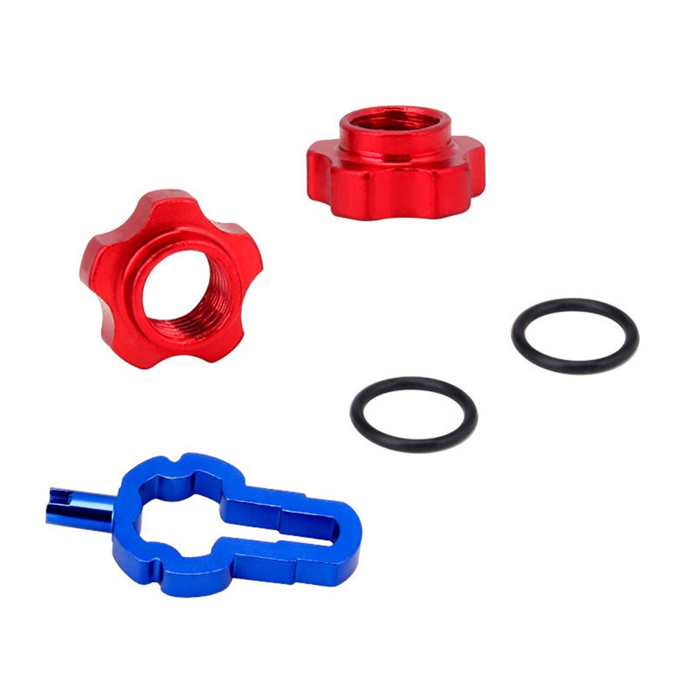 Vxm 2 Stks/set Wiel Band Transfer Valve Adapter Mountain Mtb Bike Schrader Presta Ventiel Wiel Converter Moer Velg: Rood