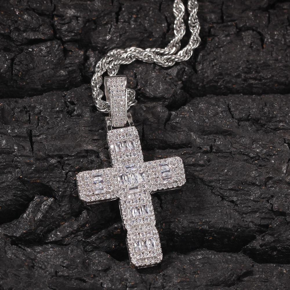 Hiphop kruis ketting dames ketting koper met cz hanger ketting klassieke persoonlijkheid jezus kruis hiphop sieraden voor