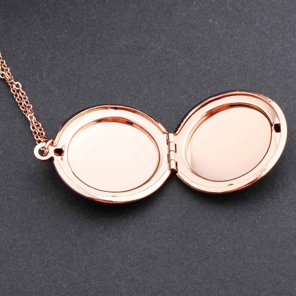 Lege Ronde Vorm Hanger Tag Fotolijst Medaillon Memorial Mannen Vrouwen Ketting