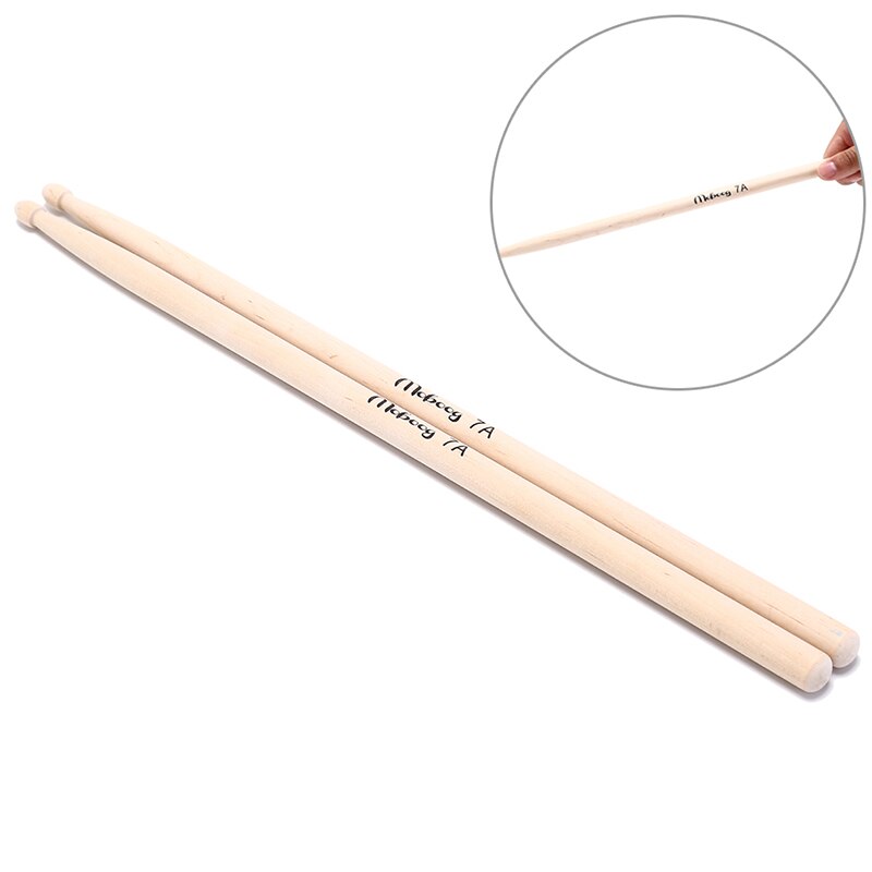 One Pair Drum Sticks Wood Drumsticks 7A Musical Instruments Drum Sticks