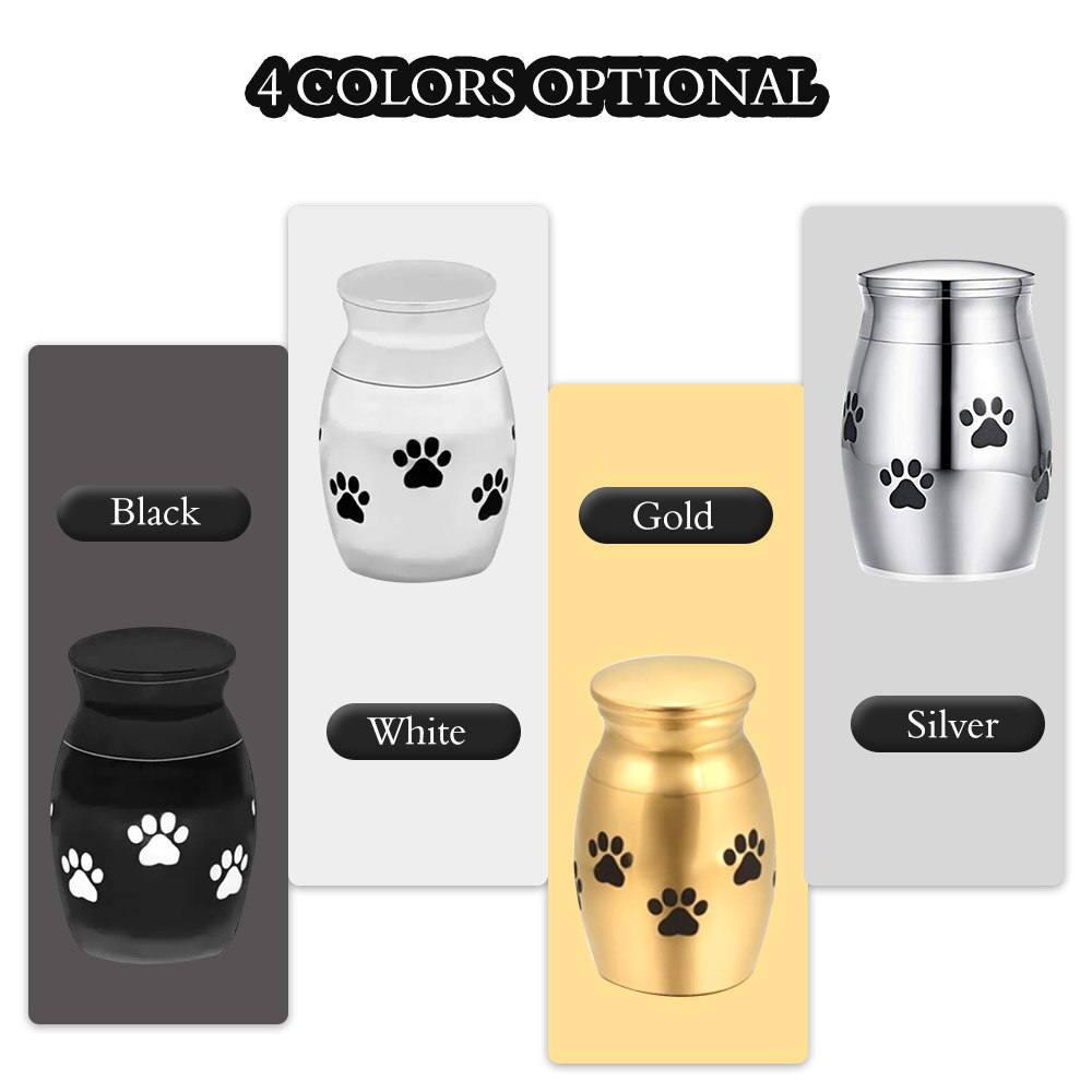 Pet Urn Small Cremation Urn for Pet Ashes Stainless Steel Memorial Urns for Dogs Cats Ashes Holder