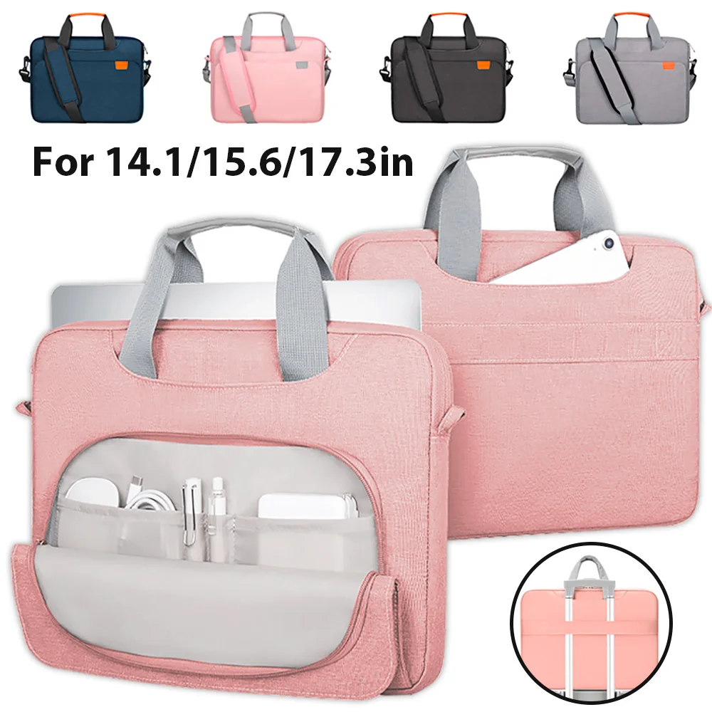 Laptop Shoulder Bags Case 14.1 15.6 17.3in Shoulder Notebook Bag for Macbook Air Pro M1 M2 Lenovo Dell Huawei Handbag Briefcase