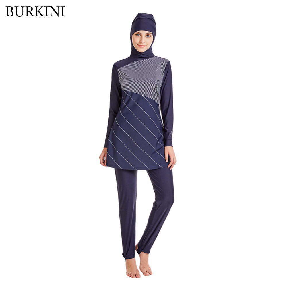 2022 Plus Size Modest Muslim Swimsuit Burkinis Swimwear Printed Floral Hijab Women Muslimah Islamic Sport Clothing