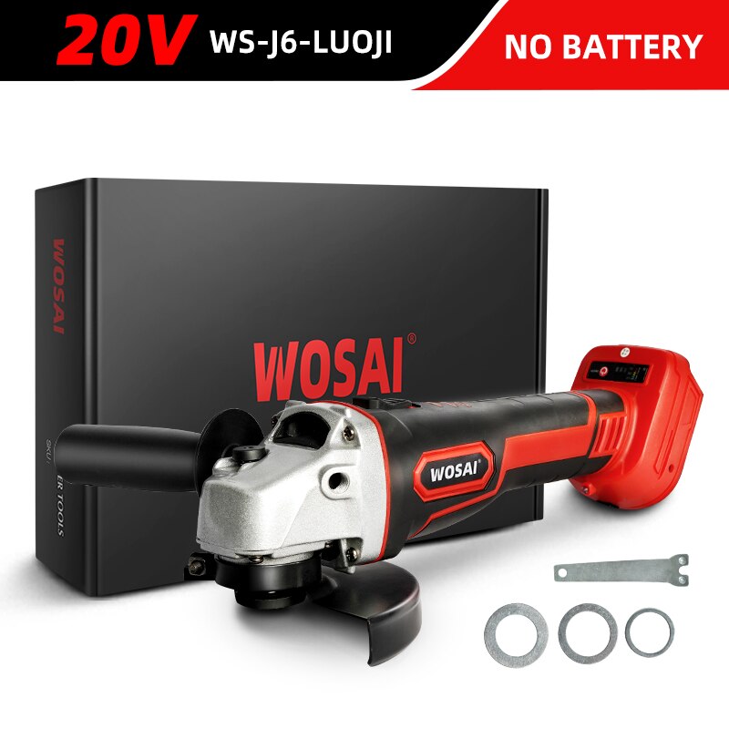 WOSAI Brushless Cordless Angle Grinder DIY Power Tools 125mm Impact Electric Polishing Grinding Machine for Makita 18V Battery: WS-J6-LUOJI