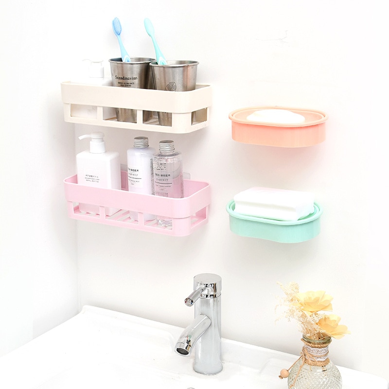 Bathroom Shelf Storage Shampoo Holder Kitchen Storage Rack Organizer Wall Shelf Bathroom Holder Shelves Corner Shower Shelf