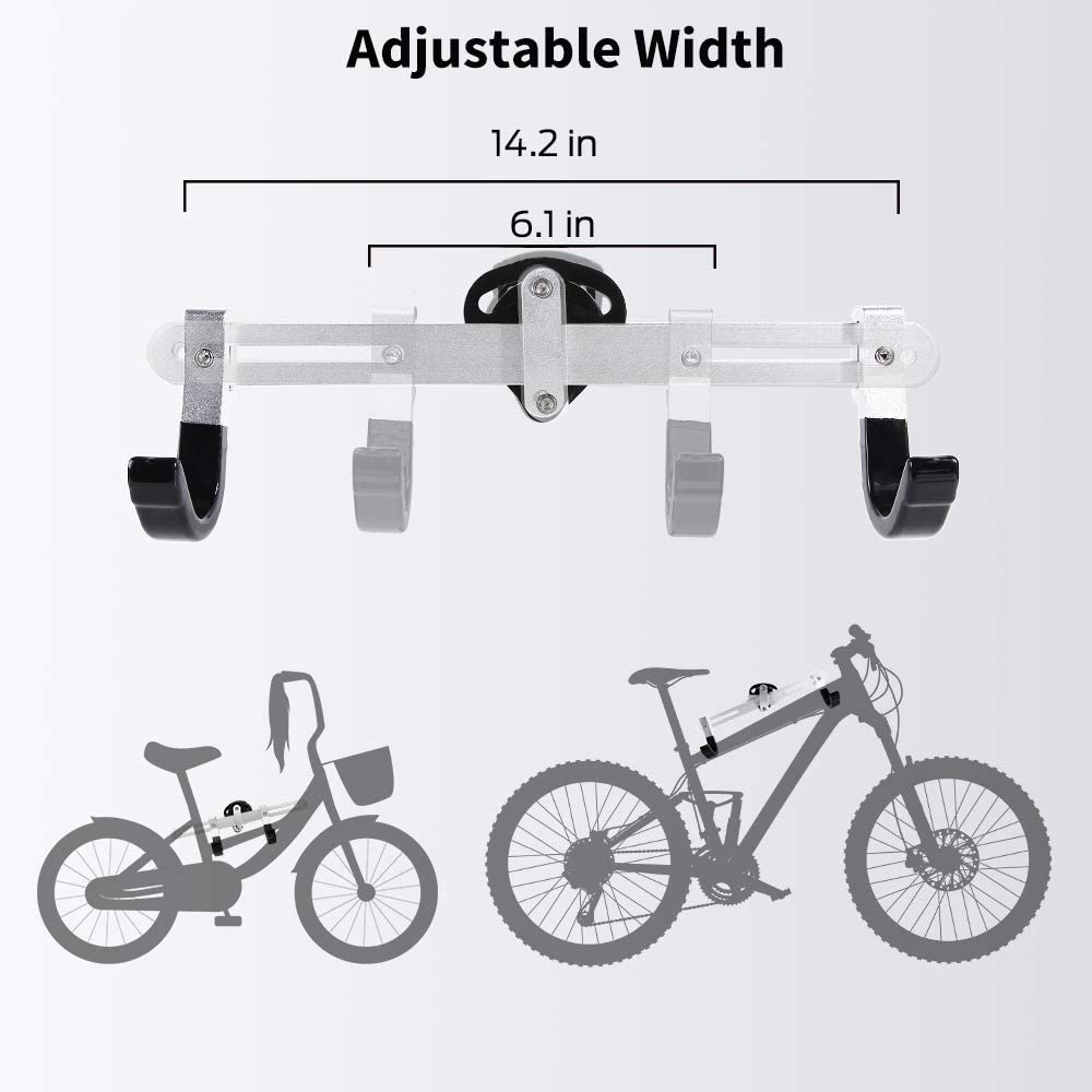 Indoor storage bicycle wall mount bicycle adjustable metal bracket hanger MTB road bike parking rack display hanger heavy hook