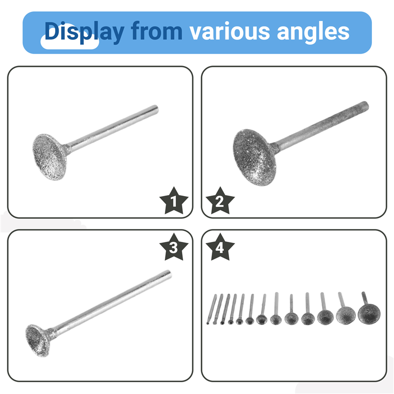Diamant Bohrerset - 13PCS Slijptools - Polijstkits voor Dremel Roterende Gereedschappen