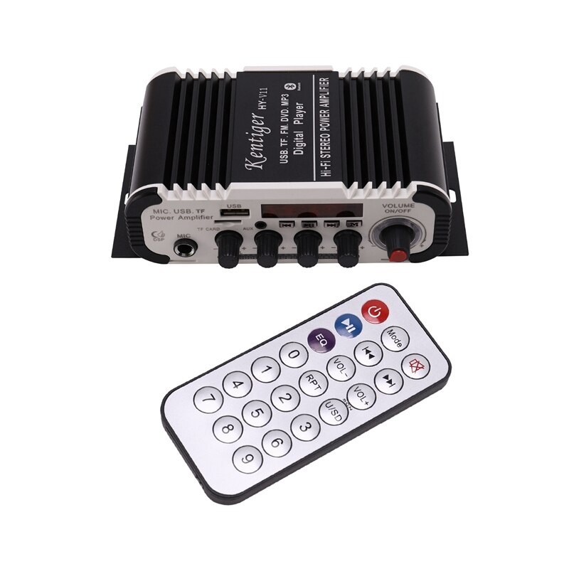 Kentiger hy-  - v11 bluetooth-verstärker, 2-- kanal-superbass-audioverstärker mit fernbedienung, tf-usb - fm 85db mp3 fm -radio